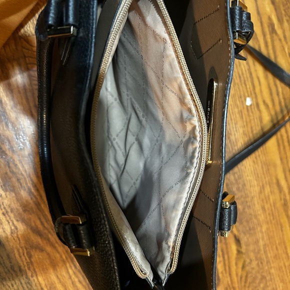 Michael Kors Black Satchel with Gold Accents - Picture 7 of 9